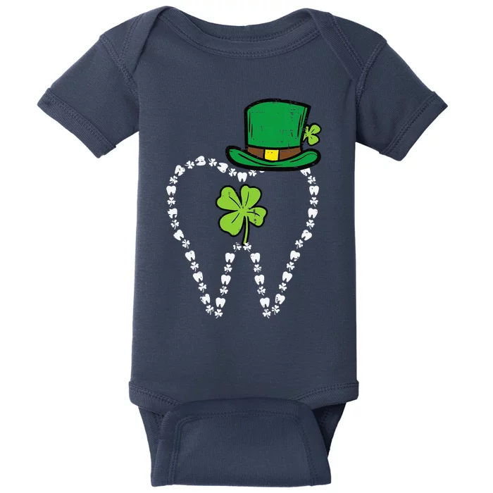 Leprechaun Tooth Shamrock St Patrick Day Dentist Dental Asst Baby Bodysuit