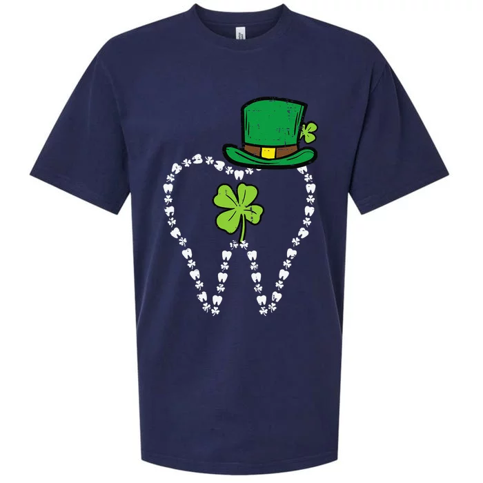 Leprechaun Tooth Shamrock St Patrick Day Dentist Dental Asst Sueded Cloud Jersey T-Shirt