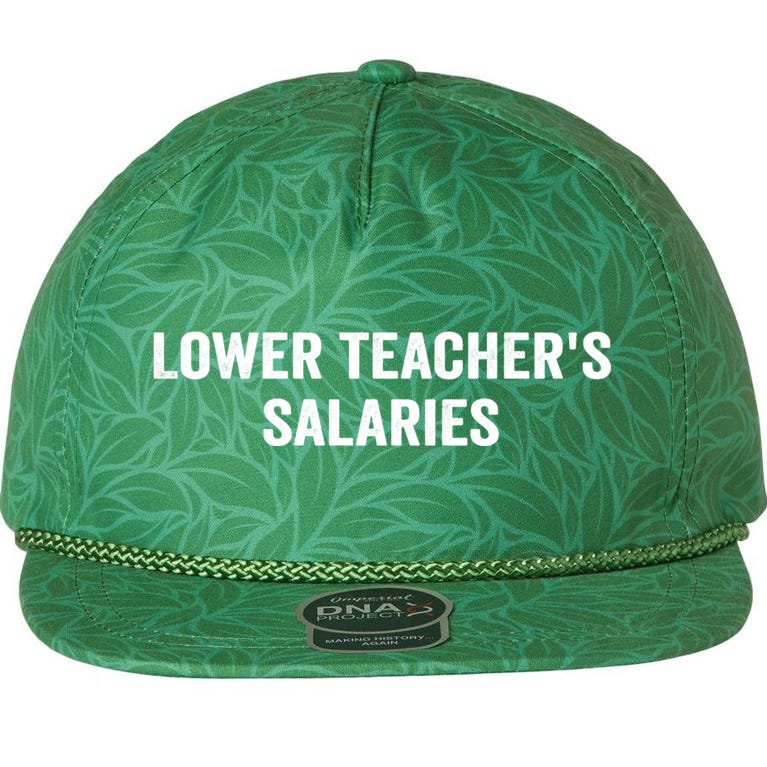 Lower Teacher Salaries Funny Aloha Rope Hat