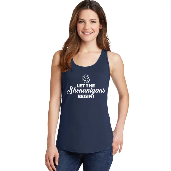 Let The Shenanigans Begin St. Patricks Day Ladies Essential Tank