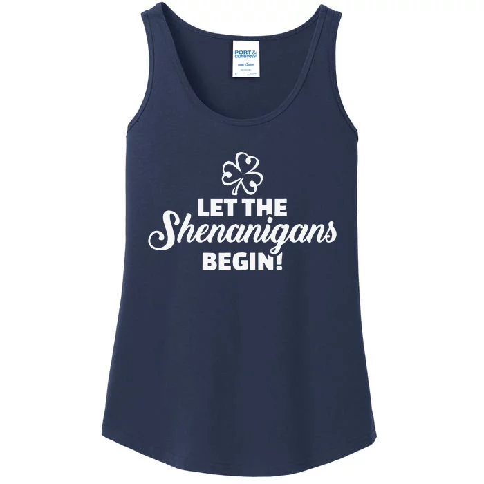 Let The Shenanigans Begin St. Patricks Day Ladies Essential Tank