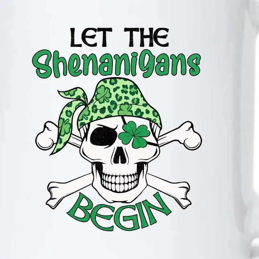 Let The Shenanigans Begin Funny Skull St Patrick's Day Black Color Changing Mug