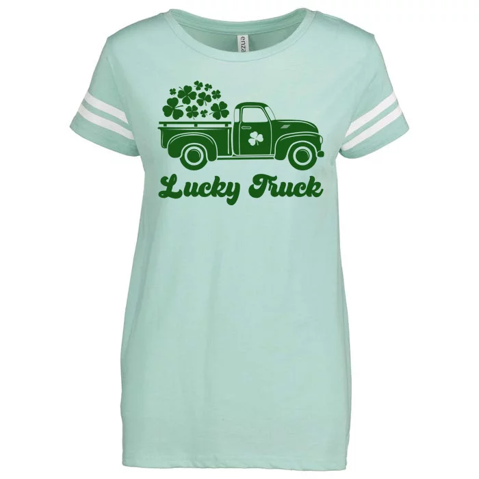 Lucky Truck St Patricks Day Enza Ladies Jersey Football T-Shirt