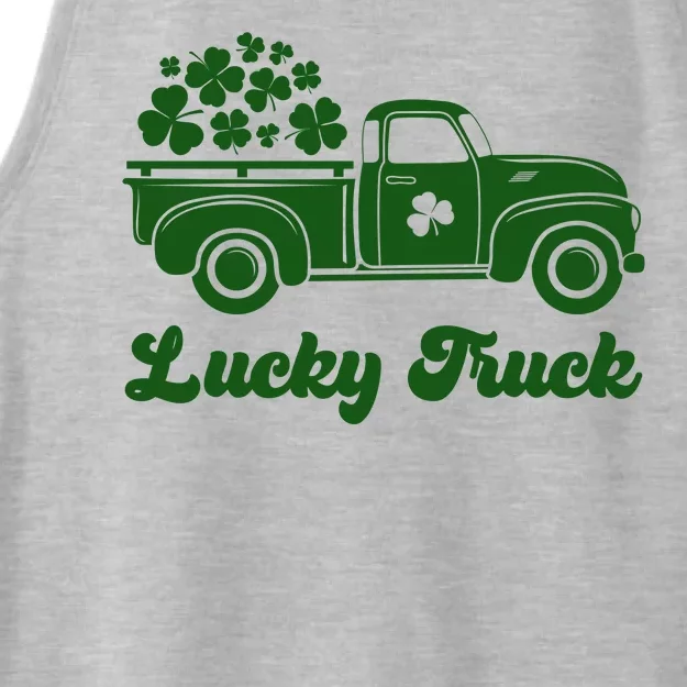 Lucky Truck St Patricks Day Ladies Tri-Blend Wicking Tank