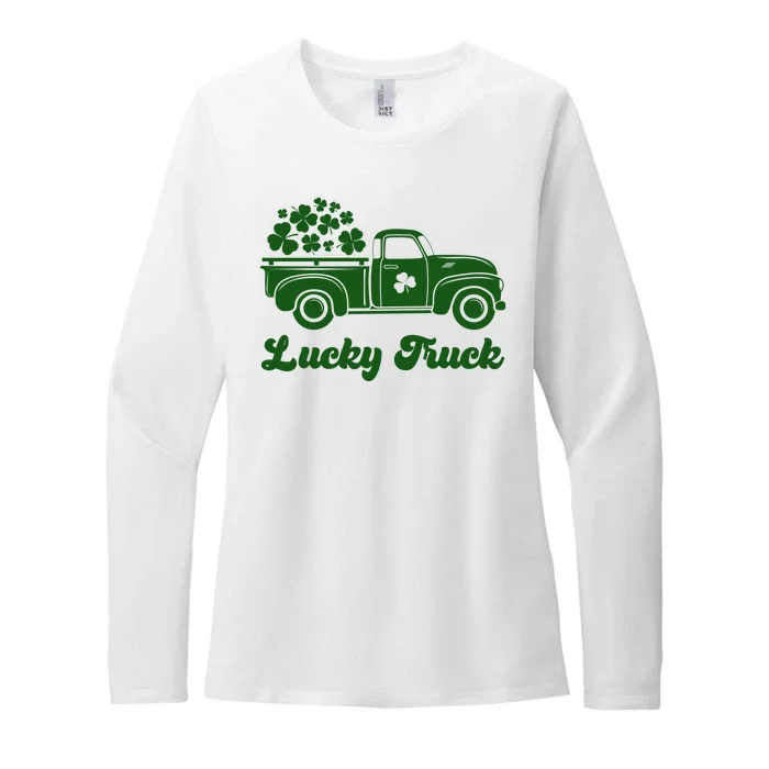 Lucky Truck St Patricks Day Womens CVC Long Sleeve Shirt