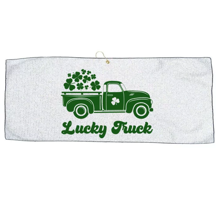 Lucky Truck St Patricks Day Large Microfiber Waffle Golf Towel