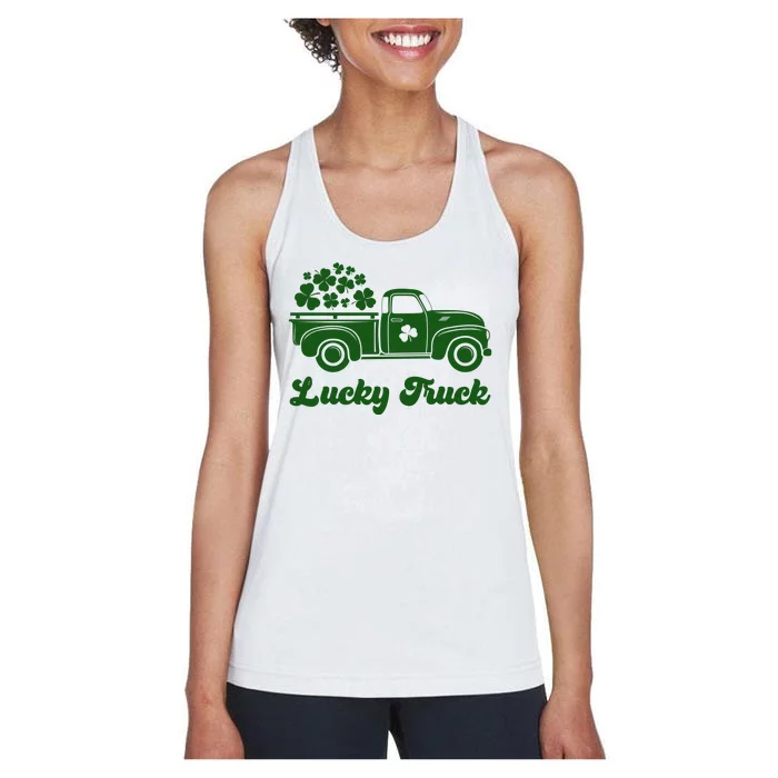 Lucky Truck St Patricks Day Women's Racerback Tank