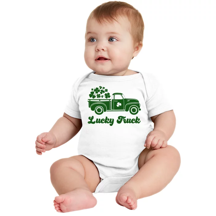 Lucky Truck St Patricks Day Baby Bodysuit