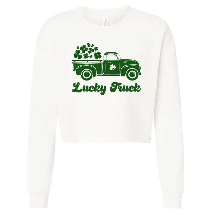 Lucky Truck St Patricks Day Cropped Pullover Crew