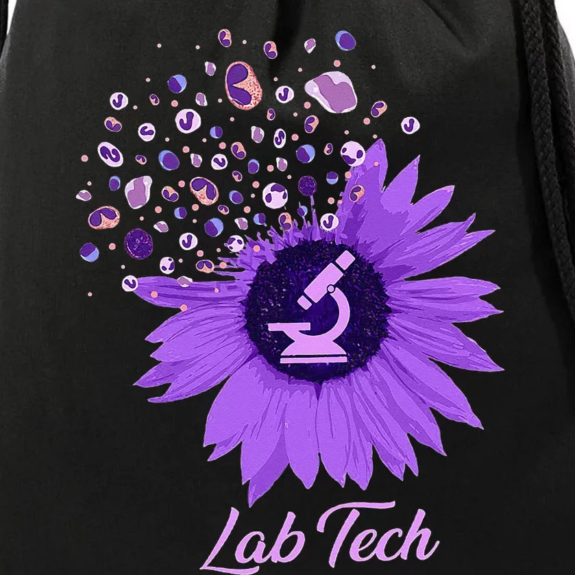 Lab Tech SunFlower Med Tech Funny Medical Technician Lab Drawstring Bag