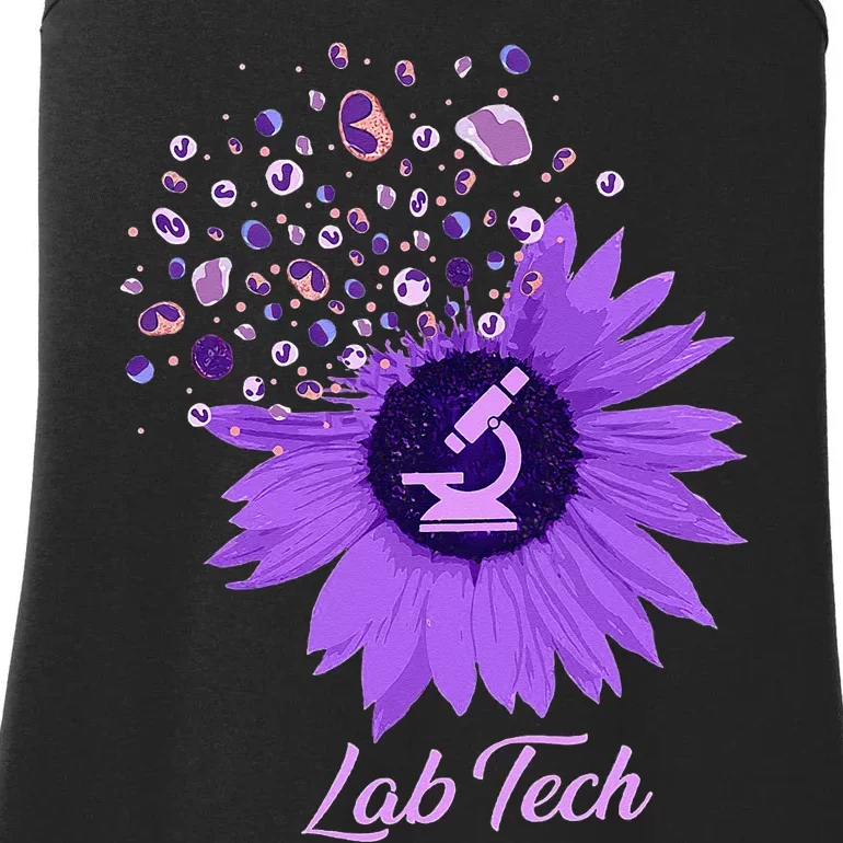 Lab Tech SunFlower Med Tech Funny Medical Technician Lab Ladies Essential Tank