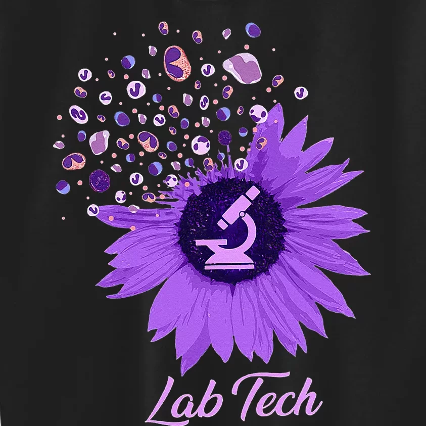 Lab Tech SunFlower Med Tech Funny Medical Technician Lab Kids Sweatshirt