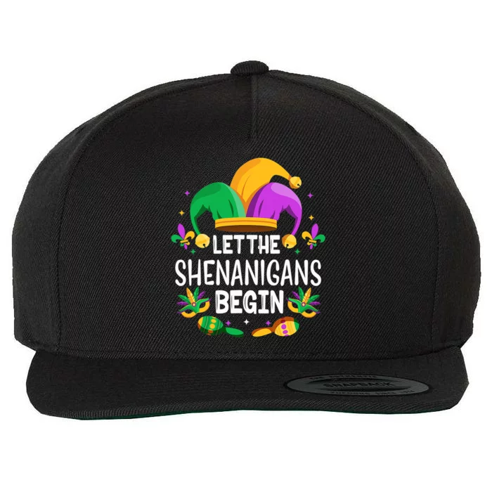 Let The Shenanigans Begin Mardi Gras Shirts, Kids Men Women Wool Snapback Cap