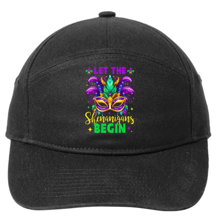 Let The Shenanigans Begin Mardi Gras Lips 7-Panel Snapback Hat