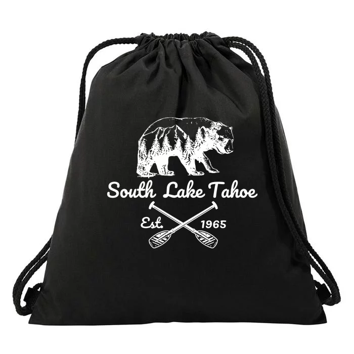 Lake Tahoe South Drawstring Bag