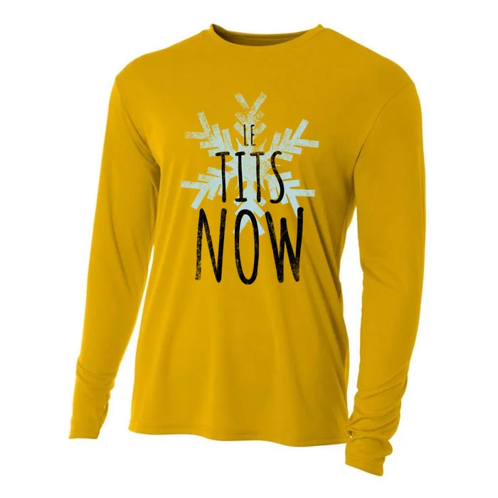 Le Tit Snow Le Tits Now Ugly Christmas Let It Snow Gift Cooling Performance Long Sleeve Crew