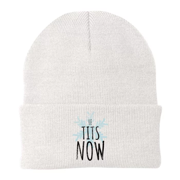 Le Tit Snow Le Tits Now Ugly Christmas Let It Snow Gift Knit Cap Winter Beanie