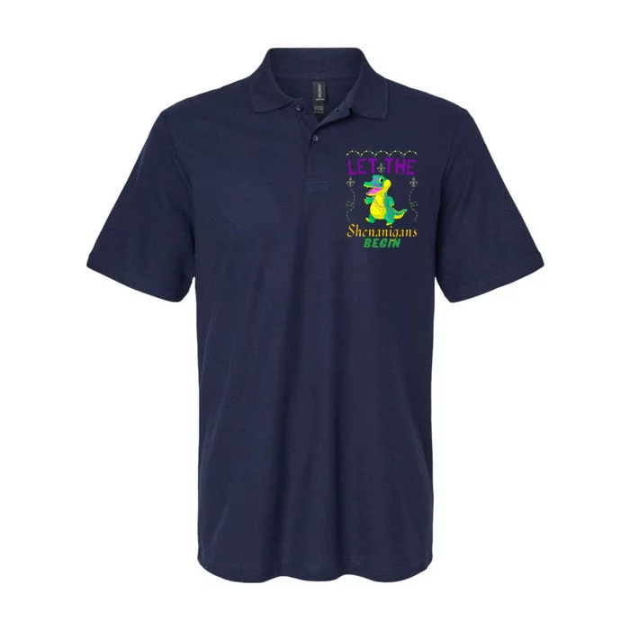 Let The Shenanigans Begin Mardi Gras Softstyle Adult Sport Polo