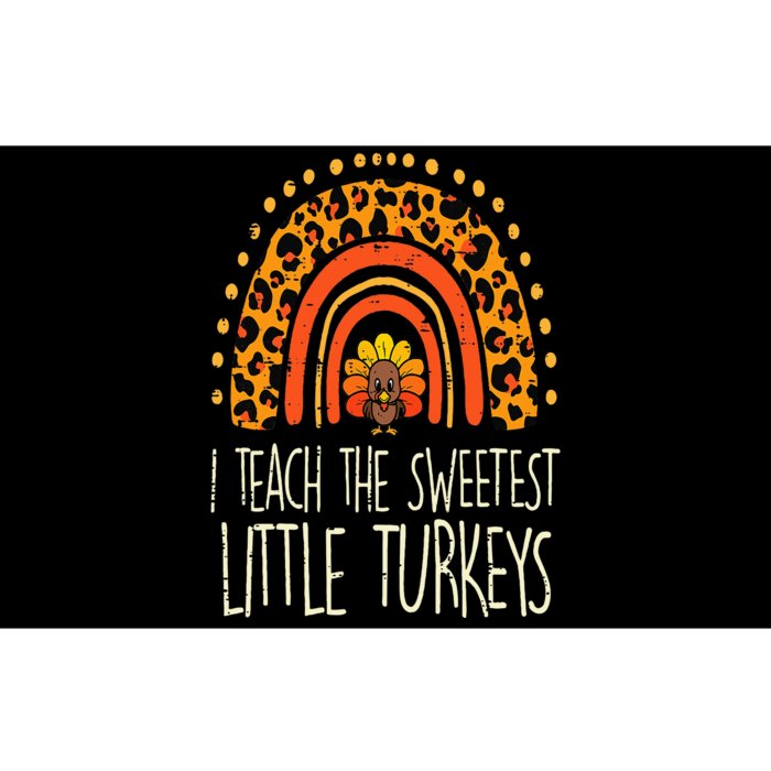 Leopard Teach Sweetest Turkeys Thanksgiving Teacher Bumper Sticker