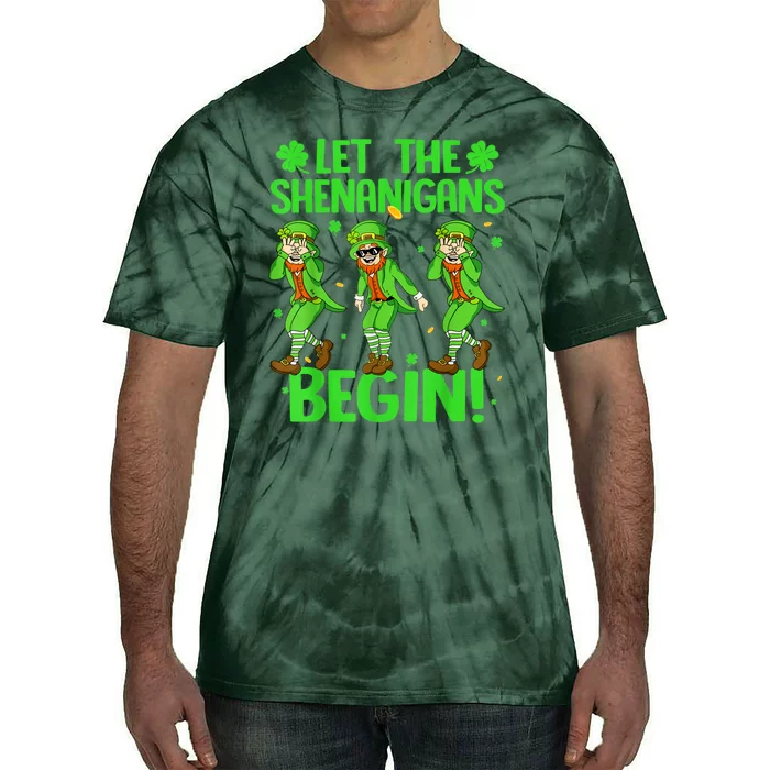 Let The Shenanigans Begin Funny St Patty Day Tie-Dye T-Shirt