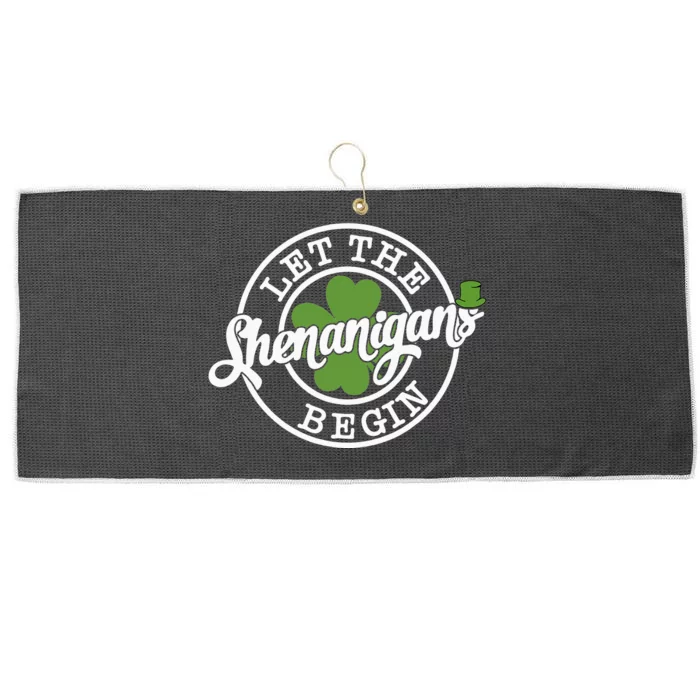 Let The Shenanigans Begin Large Microfiber Waffle Golf Towel