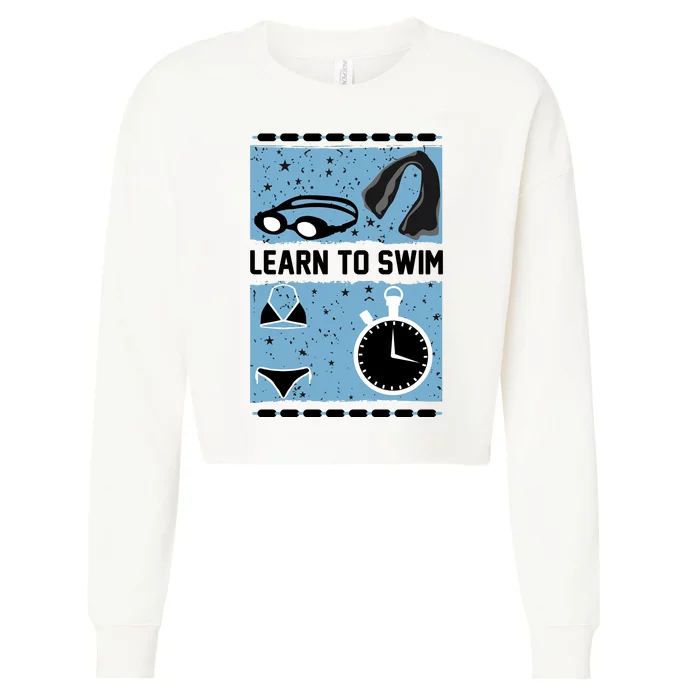 Learn To Swim Cropped Pullover Crew