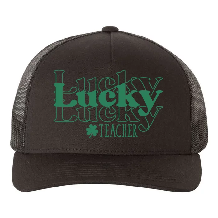 Lucky Teacher St Patricks Day Yupoong Adult 5-Panel Trucker Hat