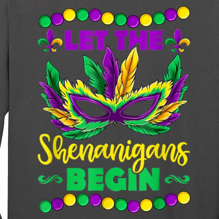 Let The Shenanigans Begin Mardi Gras Tall Long Sleeve T-Shirt