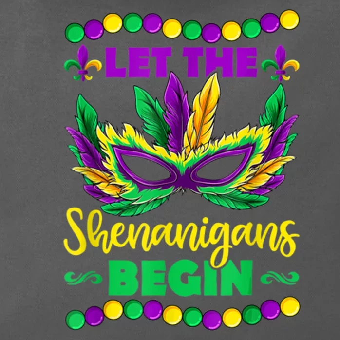 Let The Shenanigans Begin Mardi Gras Zip Tote Bag