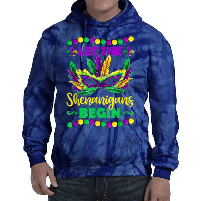 Let The Shenanigans Begin Mardi Gras Tie Dye Hoodie