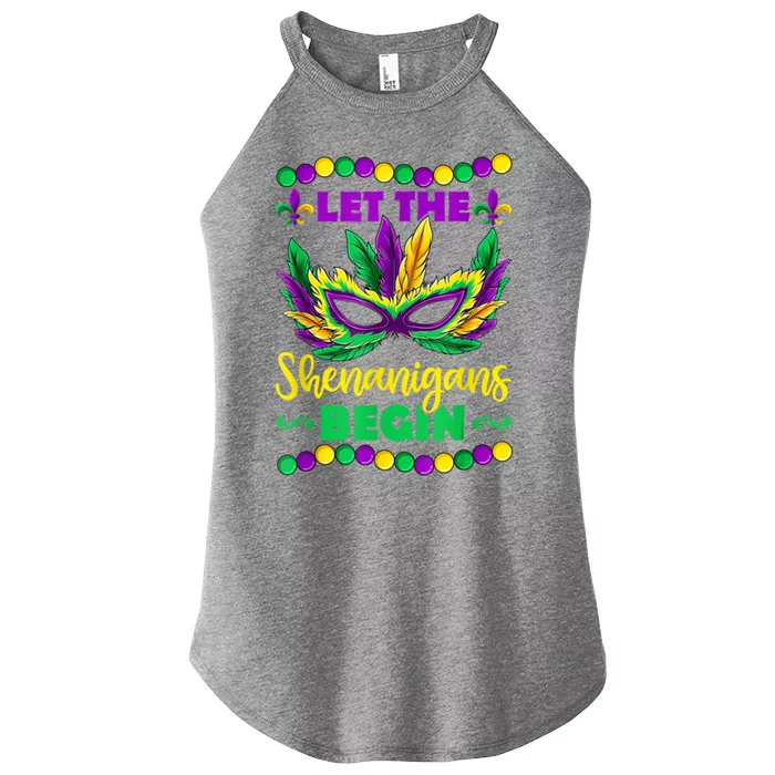 Let The Shenanigans Begin Mardi Gras Women’s Perfect Tri Rocker Tank