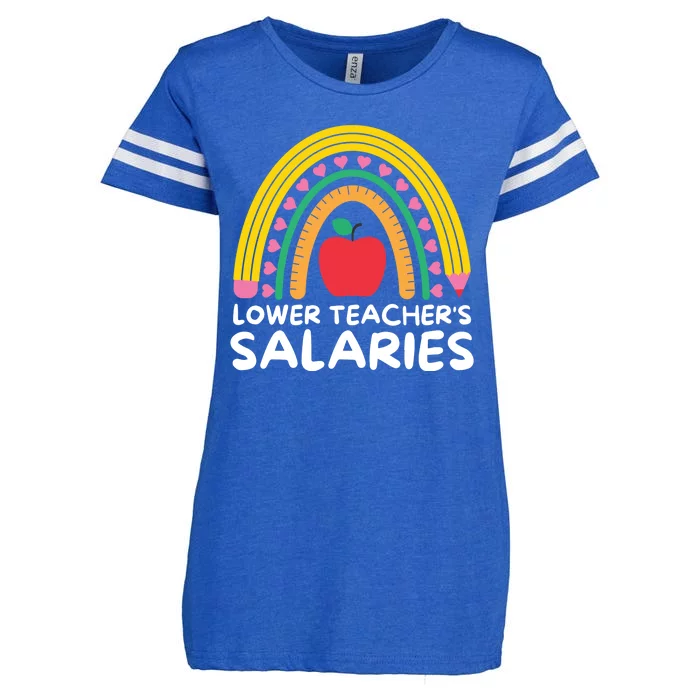 Lower Teacher's Salaries Enza Ladies Jersey Football T-Shirt