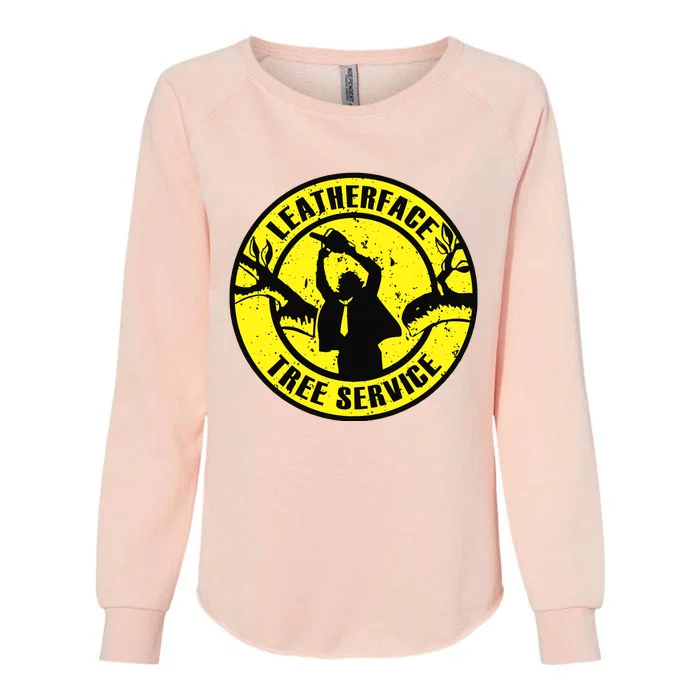 Leatherface Tree Service Womens California Wash Sweatshirt