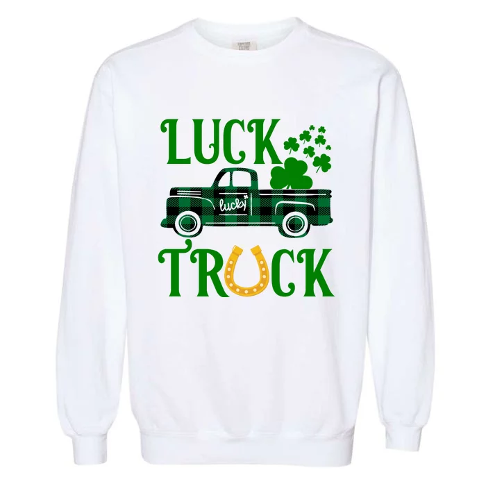 Luck Truck St Patrick's Day Festive Garment-Dyed Sweatshirt