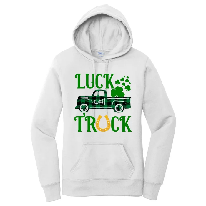 Luck Truck St Patrick's Day Festive Women's Pullover Hoodie