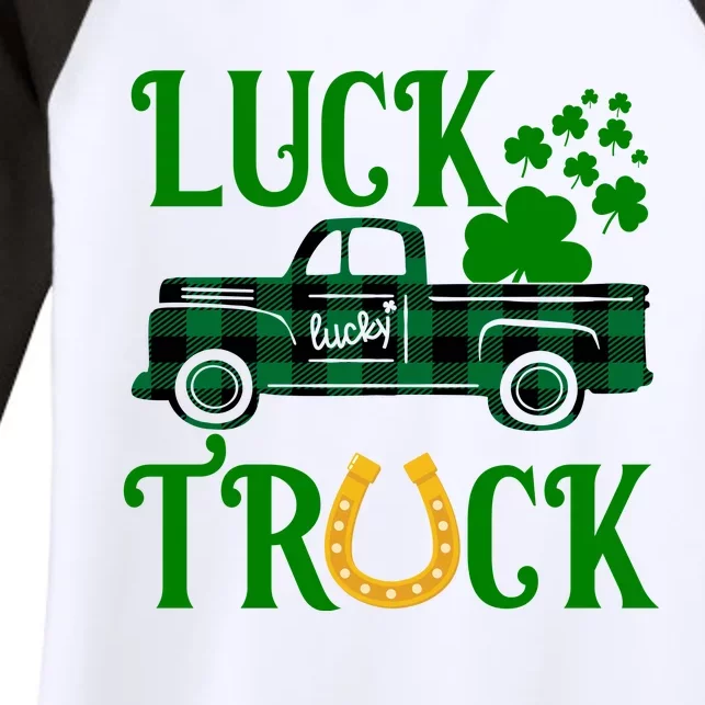 Luck Truck St Patrick's Day Festive Women's Tri-Blend 3/4-Sleeve Raglan Shirt