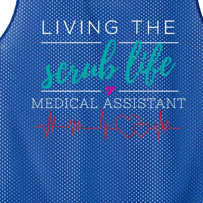 Living The Scrub Life Nurse Medical Assistant Cool Gift Mesh Reversible Basketball Jersey Tank