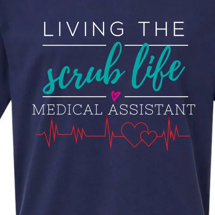 Living The Scrub Life Nurse Medical Assistant Cool Gift Sueded Cloud Jersey T-Shirt