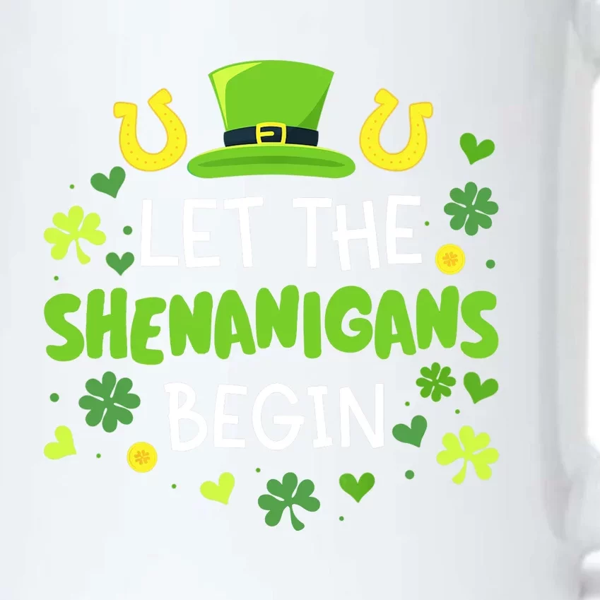 Let the shenanigans begin with shamrocks for St Patricks day Black Color Changing Mug