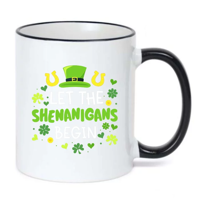 Let the shenanigans begin with shamrocks for St Patricks day Black Color Changing Mug