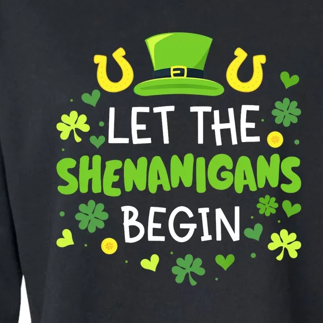 Let the shenanigans begin with shamrocks for St Patricks day Cropped Pullover Crew