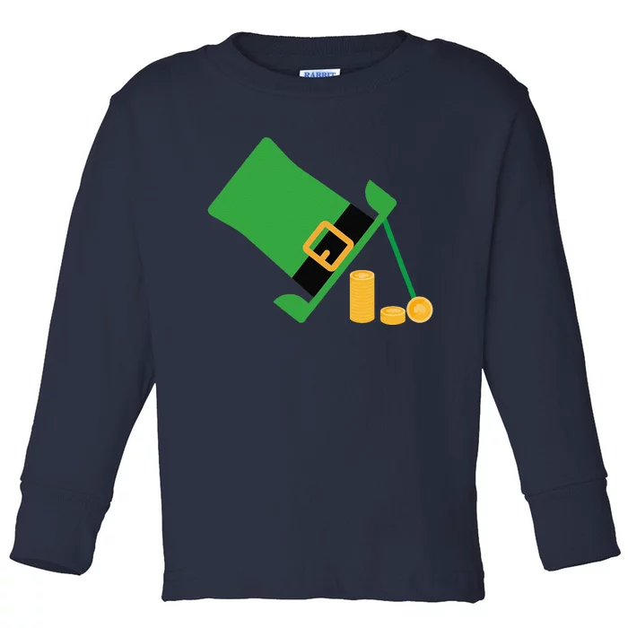 Leprechaun Trap St Patricks Day Funny Irish March 17 Toddler Long Sleeve Shirt