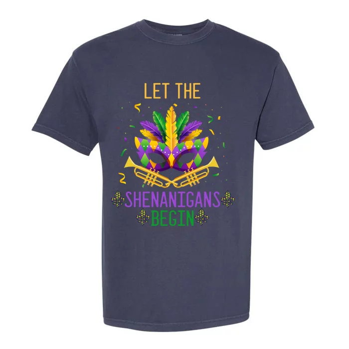 Let The Shenanigans Begin Mardi Gras Funny Gift Garment-Dyed Heavyweight T-Shirt