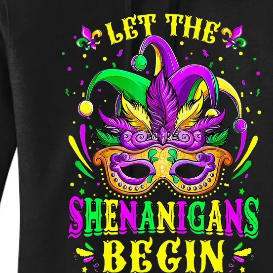 Let The Shenanigans Begin Mardi Gras Women's Pullover Hoodie