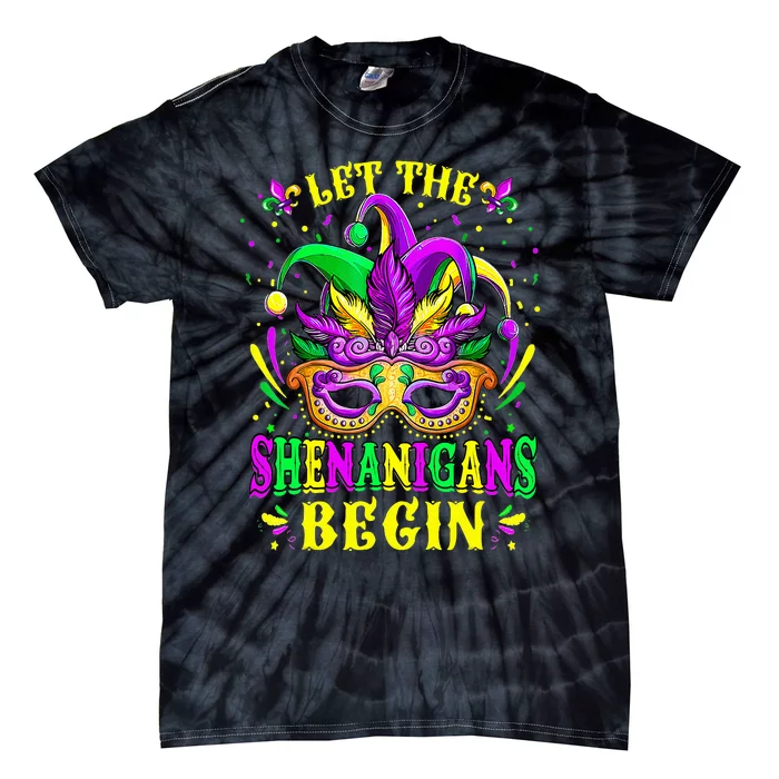 Let The Shenanigans Begin Mardi Gras Tie-Dye T-Shirt