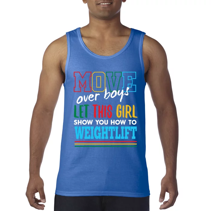 Let This Show You How To Weightlift Funny Weightlifting Gift Tank Top