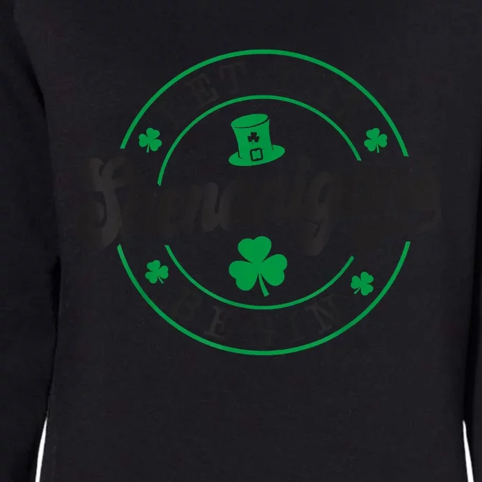 Let The Shenanigans Begin St. Patrick's Day Shamrock Circle Womens California Wash Sweatshirt