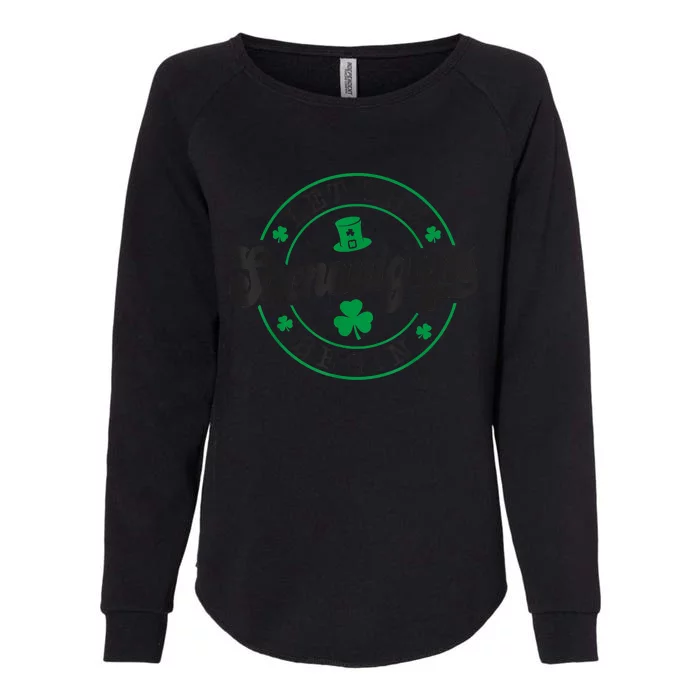 Let The Shenanigans Begin St. Patrick's Day Shamrock Circle Womens California Wash Sweatshirt