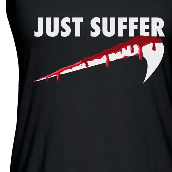 Left To Suffer Just Suffer Art Prints Ladies Essential Flowy Tank