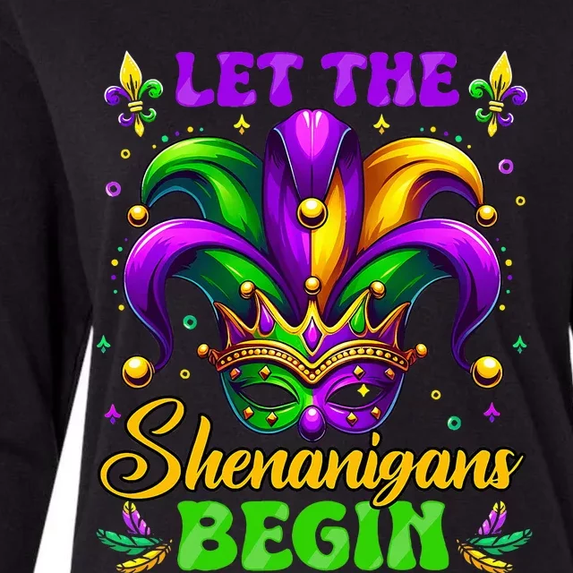 Let The Shenanigans Begin Mardi Gras Womens Cotton Relaxed Long Sleeve T-Shirt